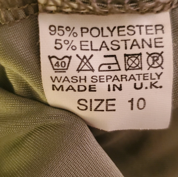 Club L Slashed Neck Midi Wrap Dress in Olive Green - Picture 7 of 8